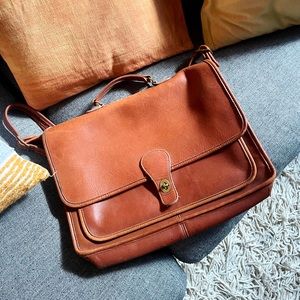 VTG Coach Cognac Metropolitan Leather Briefcase
